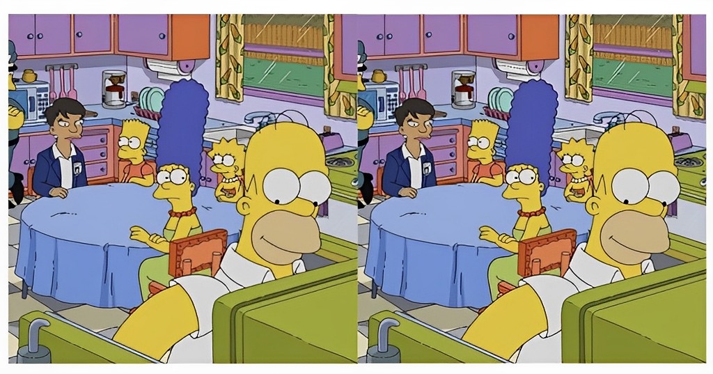 Descubra as diferenças: você consegue identificar a diferença nessas imagens dos Simpsons em menos de 9 segundos?