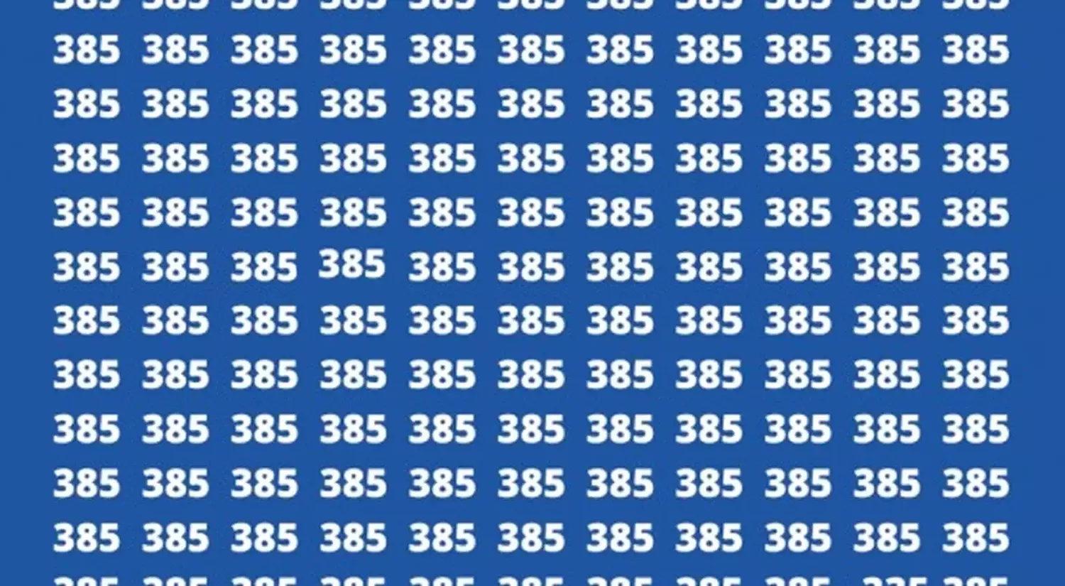 Você consegue encontrar o número 335 em apenas dez segundos? Este teste óptico colocará sua visão à prova