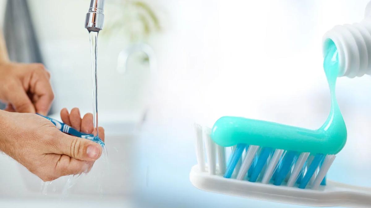 Temos que molhar a escova de dentes antes de aplicar a pasta de dente?