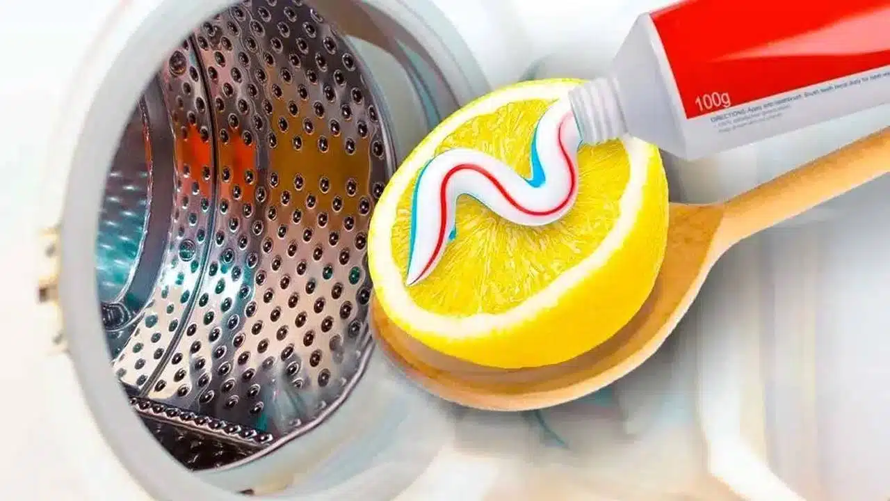 Os surpreendentes resultados de usar limão e pasta de dente na máquina de lavar