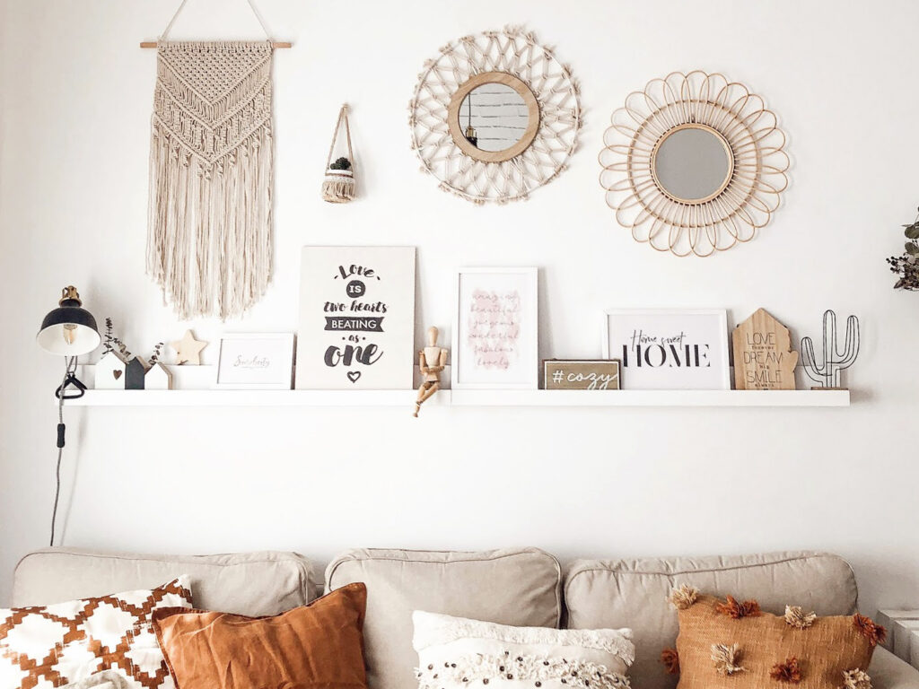 Como decorar a parede atrás do sofá;10 ideias fofas e viáveis