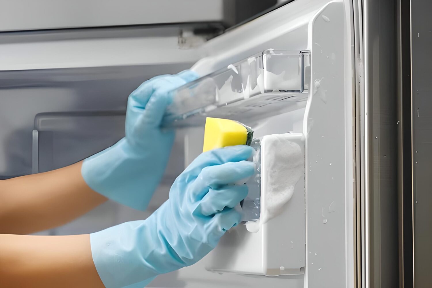 Mistura caseira com o poder de eliminar manchas amarelas da geladeira