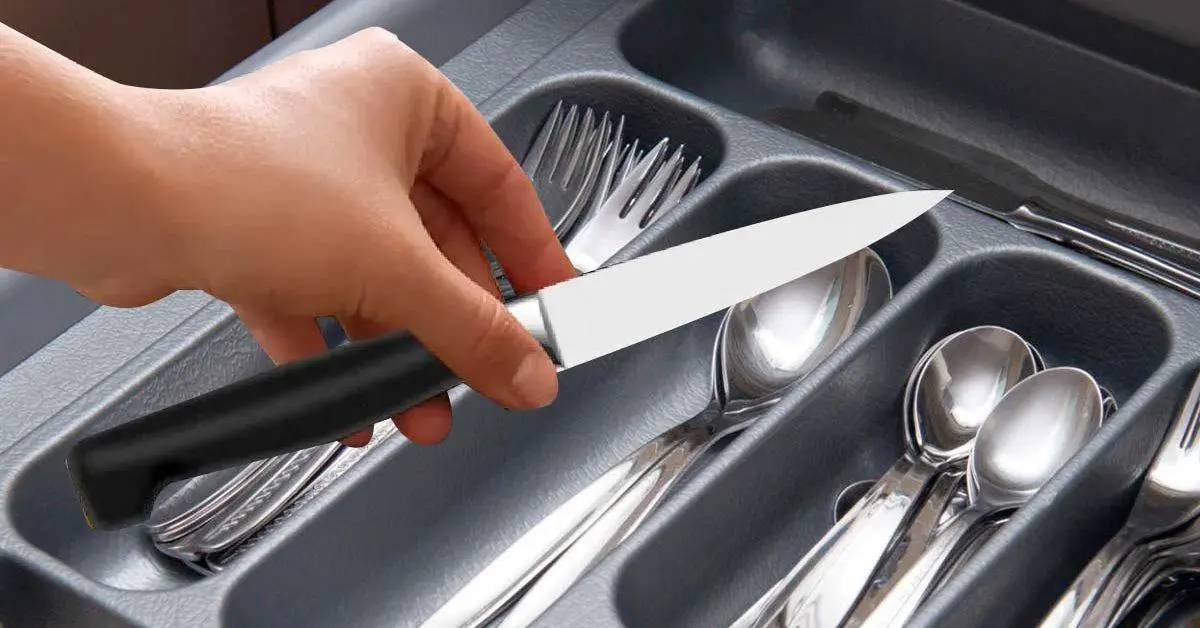 Por que você deve guardar suas facas separadas de outros talheres?
