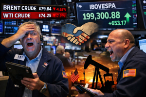 Petróleo despenca até 8% com expectativa de trégua no Oriente Médio e agita mercado global