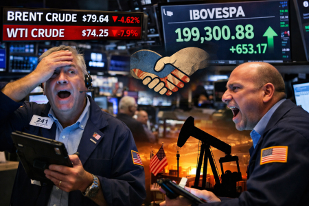 Petróleo despenca até 8% com expectativa de trégua no Oriente Médio e agita mercado global